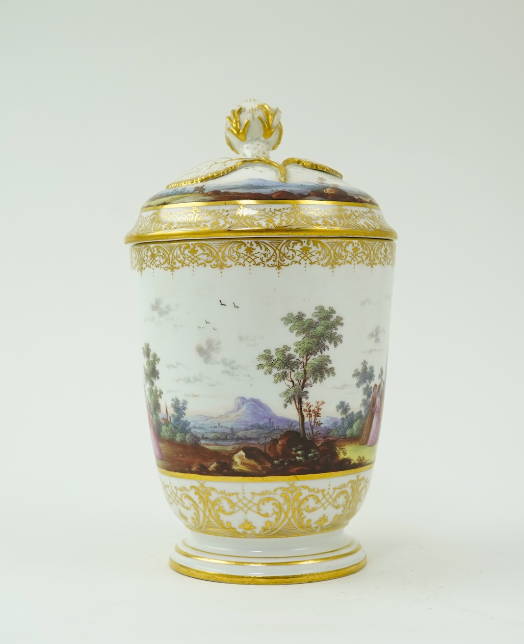 A Meissen vase and cover, 19th century